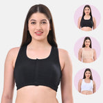 Bras For After Breast Surgery Black, Skin & White