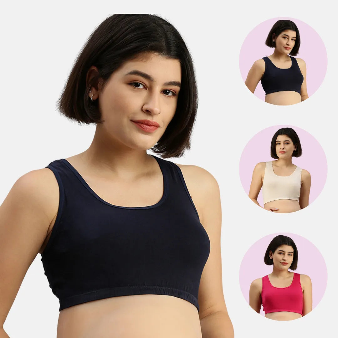 Bras For Pregnant Women Navy Blue, Skin & Dark Pink
