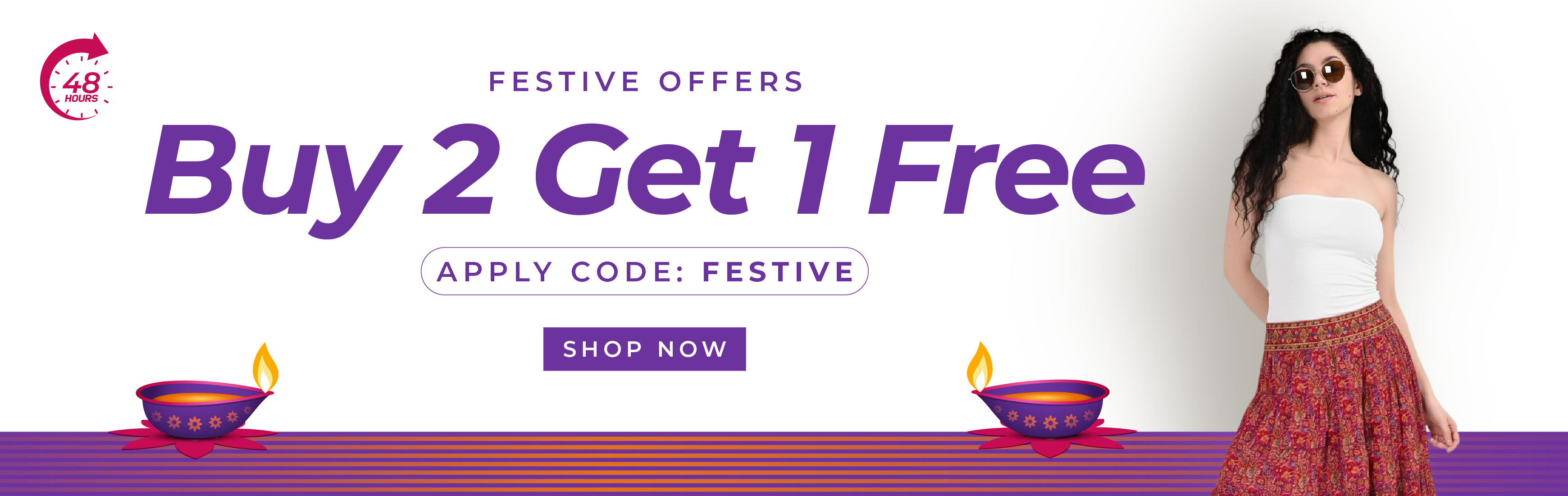 Image of Buy2Get1 Free Diwali Festive Offer by Using Code: FESTIVE at Checkout.slider_item_FR4BYf