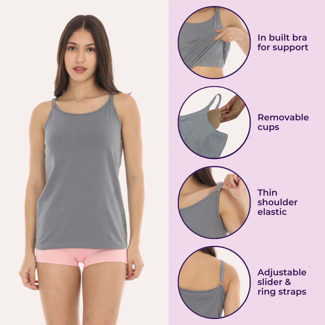 Cami With A Shelf Bra Features