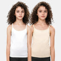 Camisole With Built In Bra White & Skin