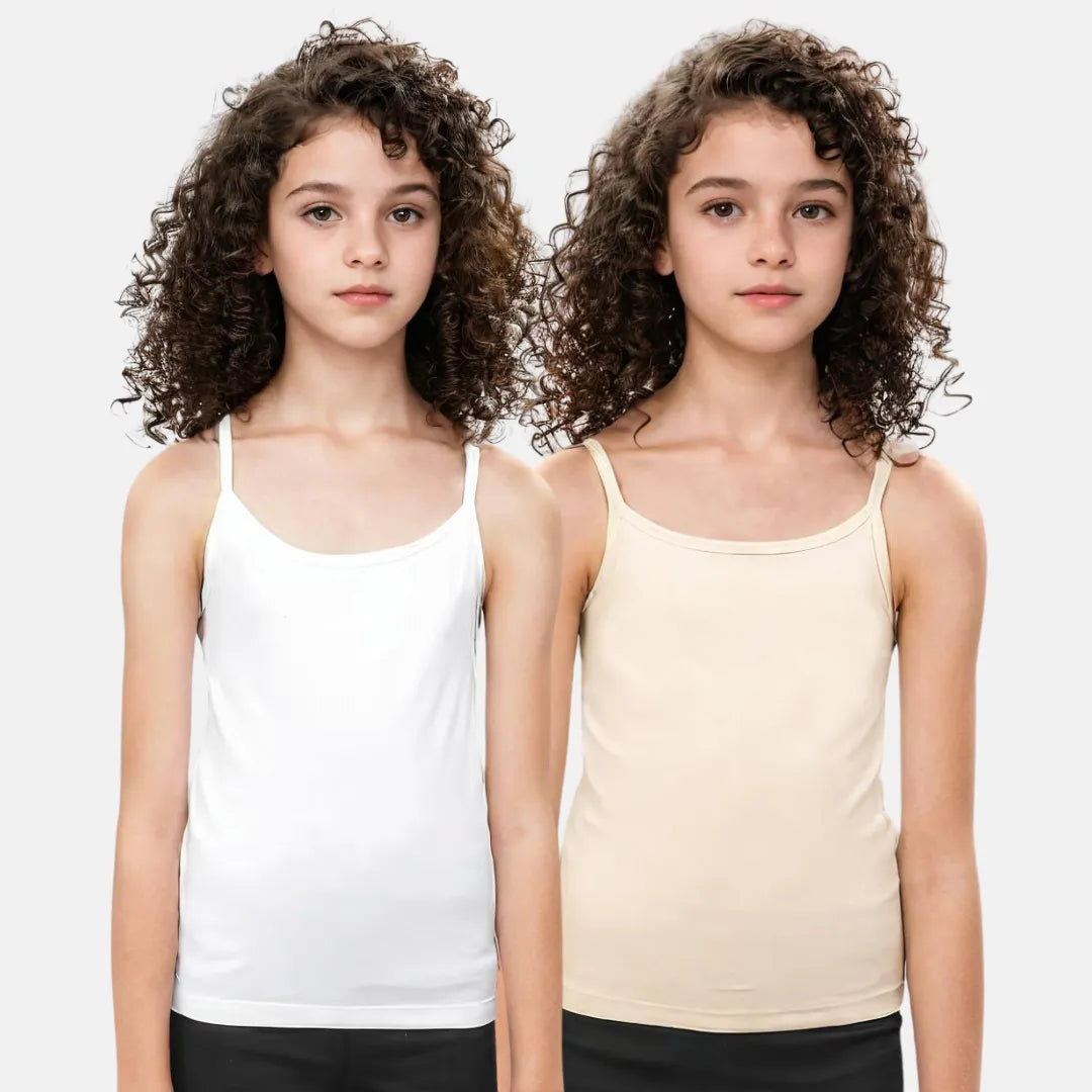 Camisole With Built In Bra White & Skin