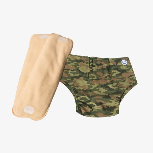 Cloth Diaper | Camo Baby | Velcro Closure | Wrap On Style | With 2 Diaper Pads Free