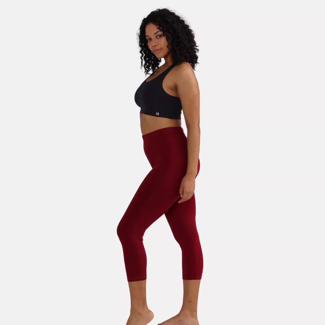 Capri Leggings Maroon Color