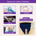 Causes For Leaks, 1 Solution Lycra Incontinence Bikini-Royal Blue