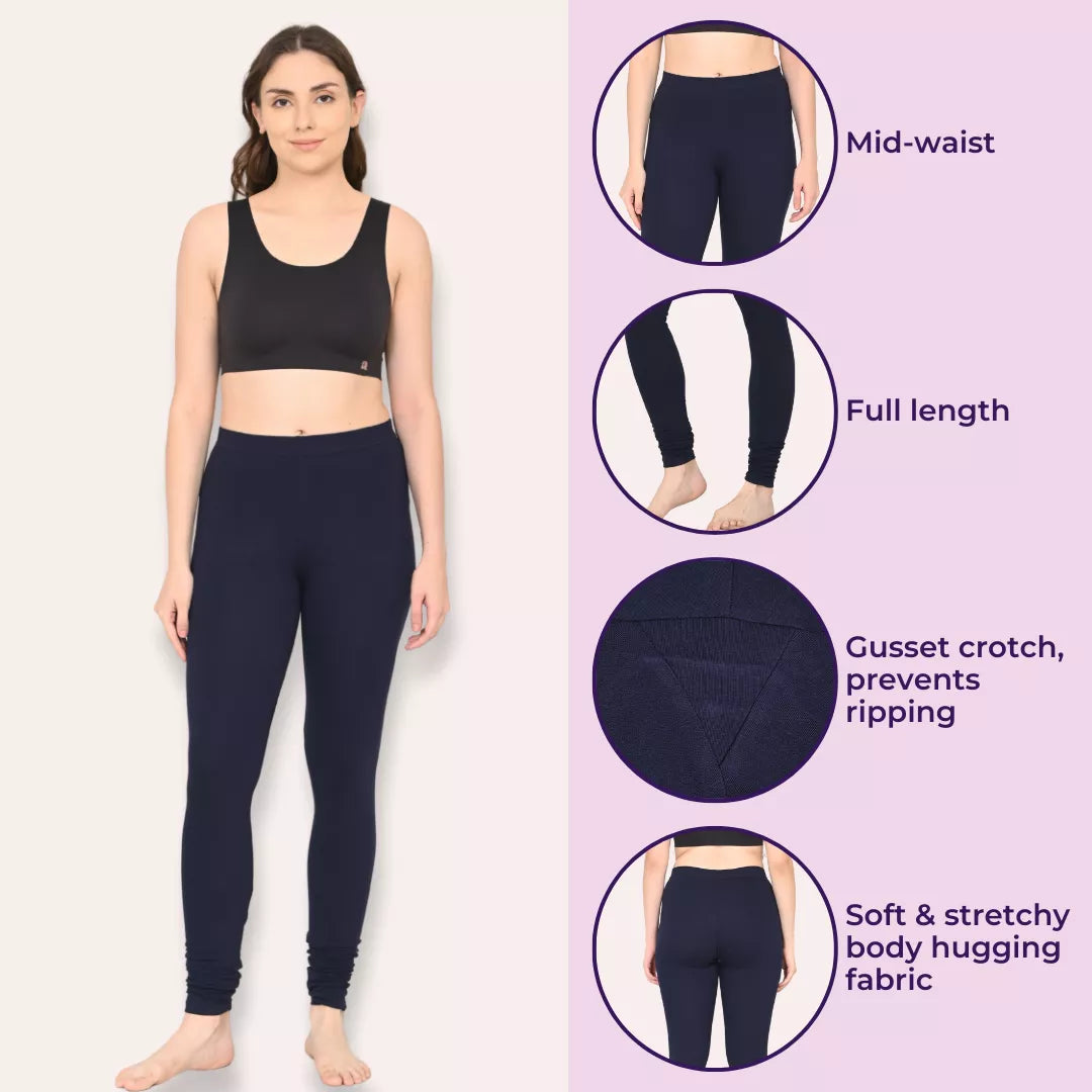 Churidar Length Navy Blue