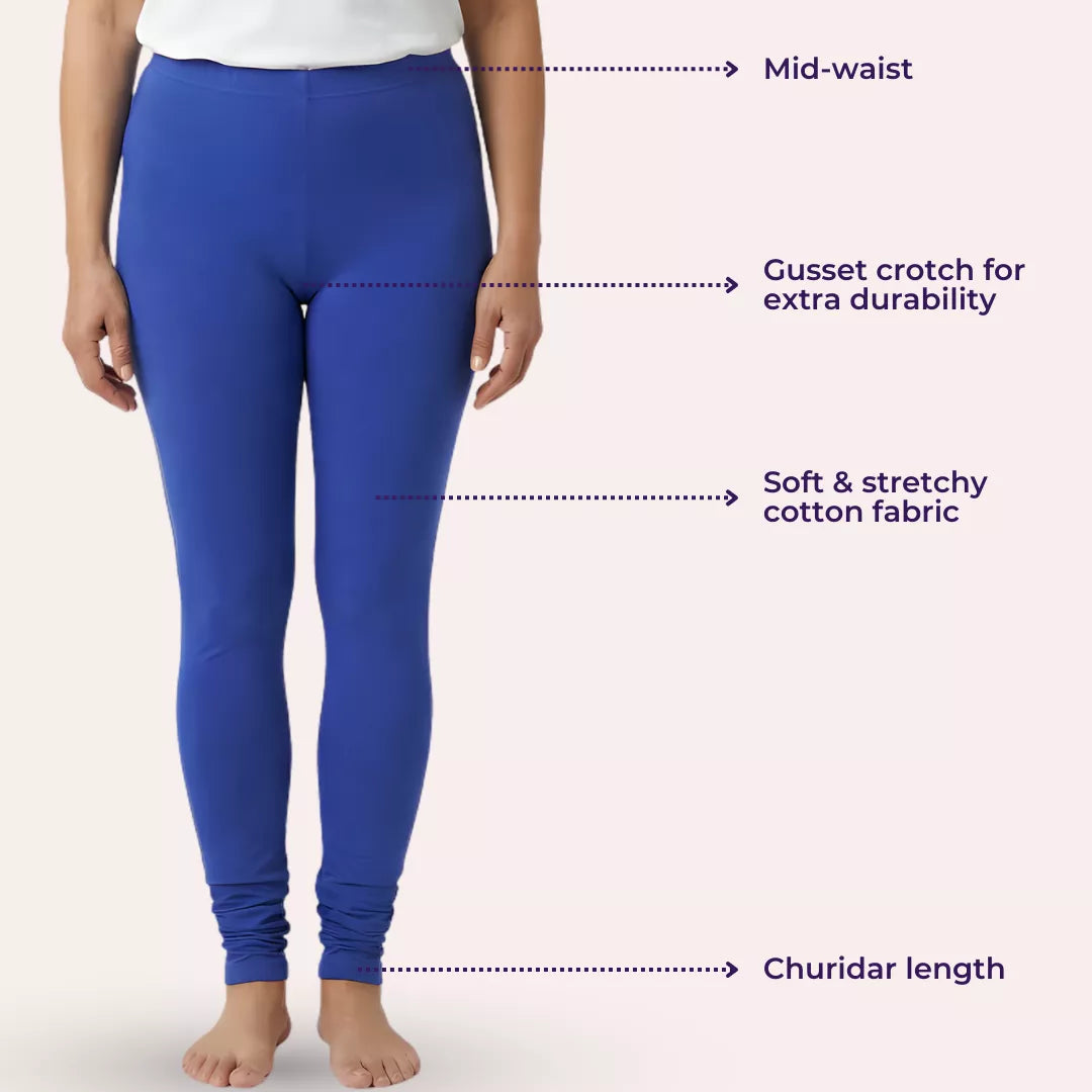 Churidar Leggings For Seniors Main Features Royal Blue