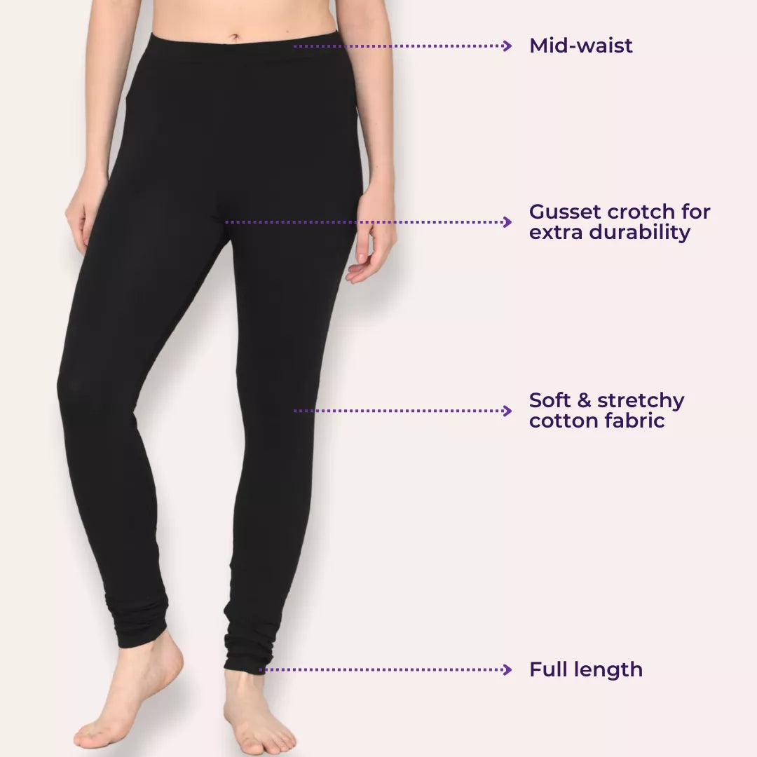 Churidar Leggings Main Features Black