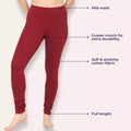 Churidar Leggings Main Features Maroon