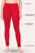 churidar leggings  leggings for women - color- Red
