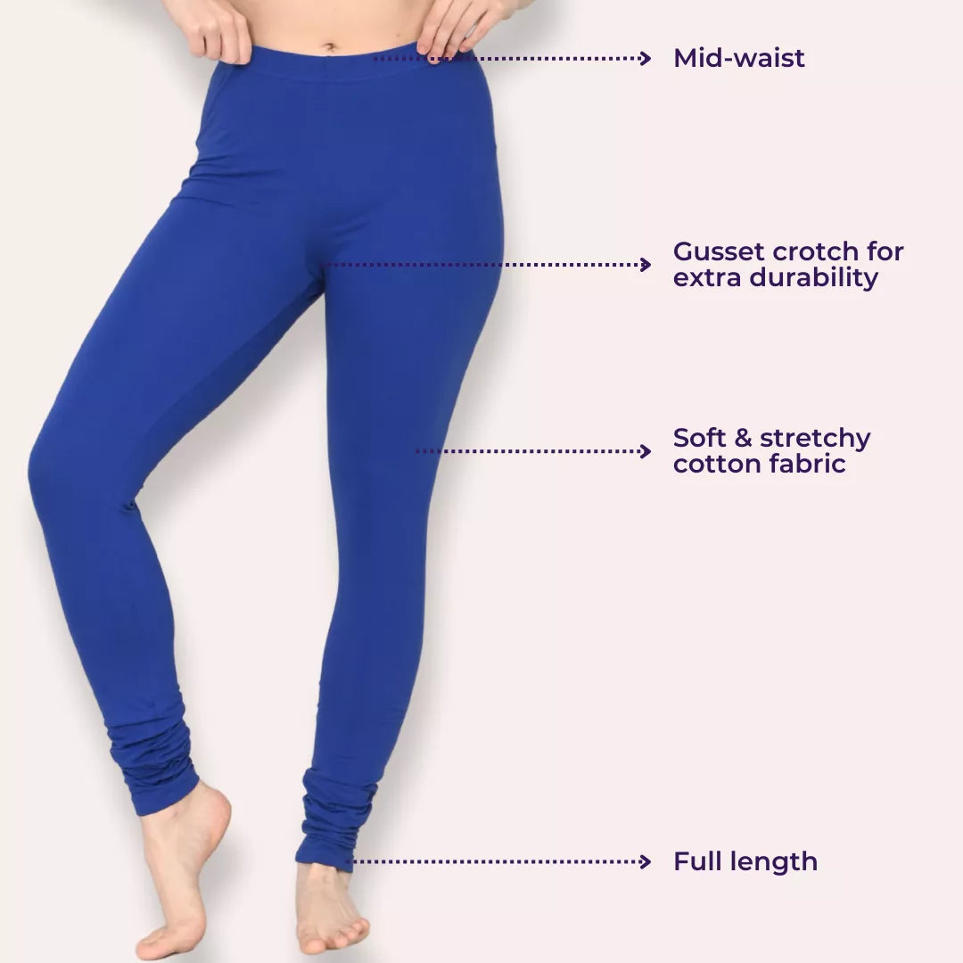 Churidar Leggings Main Features Royal Blue