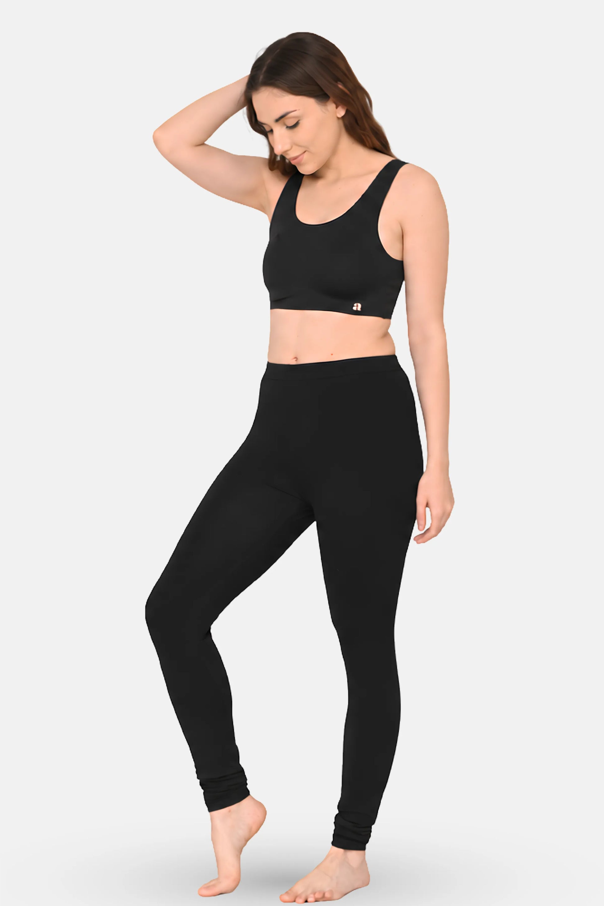 Women's black churidar leggings for everyday comfort and style