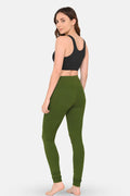 Stylish green churidar leggings for women daily wear
