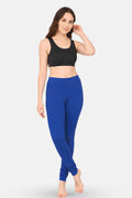 Stylish royal blue churidar leggings for women daily wear