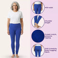 Churidars For Senior Women Features Royal Blue