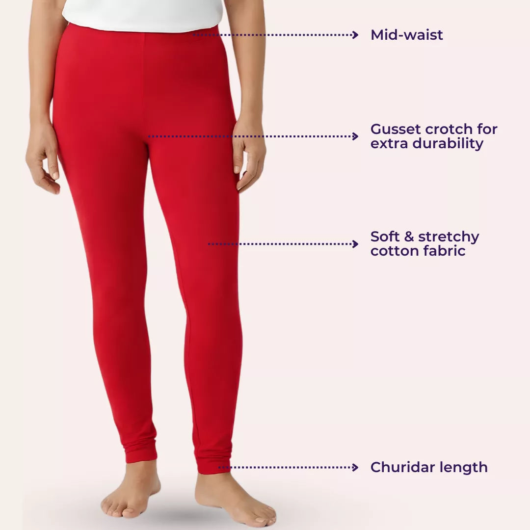 Churidars For Senior Women Main Features Red