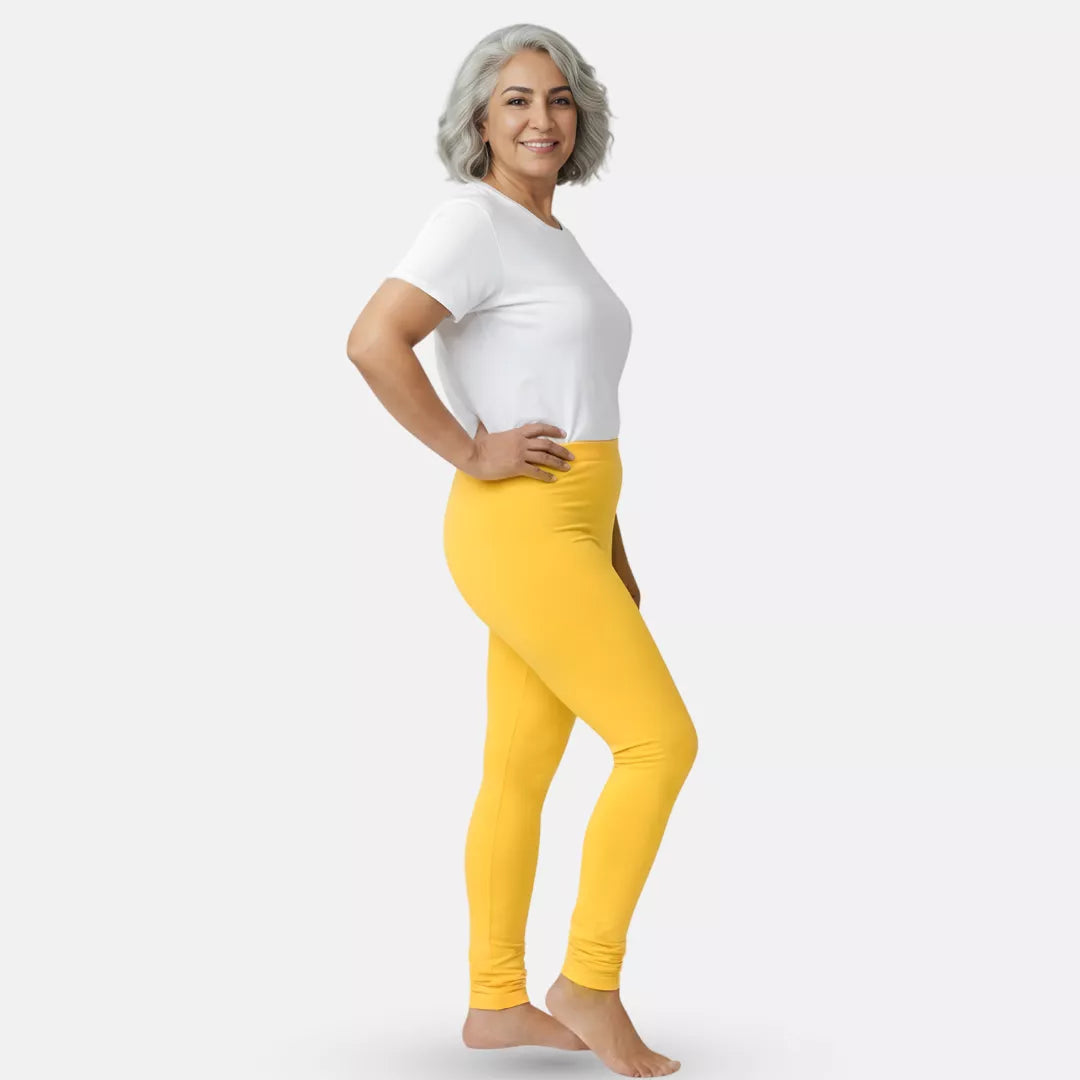 Churidars For Senior Women Yellow