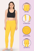 Women's yellow churidar leggings – features