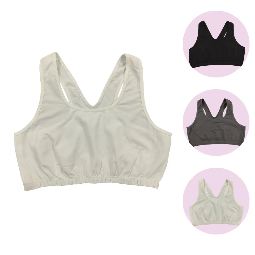 Comfort Bras For Older Ladies Black, Grey & White