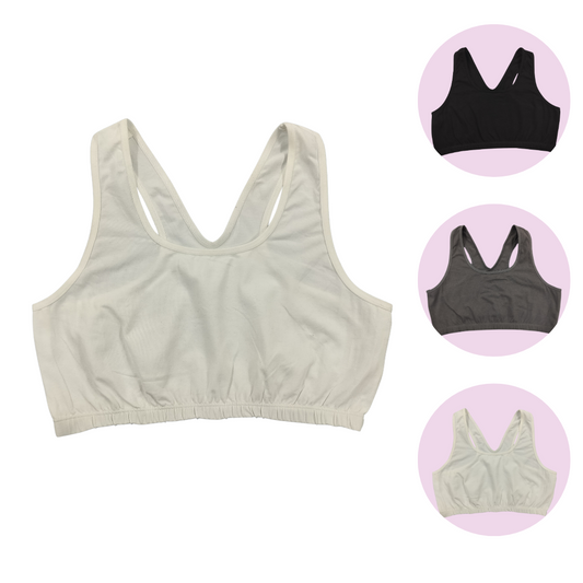 Lounge/Home Bra For Elderly | Non Padded | Non Wired | Racerback | Full Coverage | 3 Pack