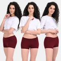 Cotton Boyshort Panties Wine Pack Of 3