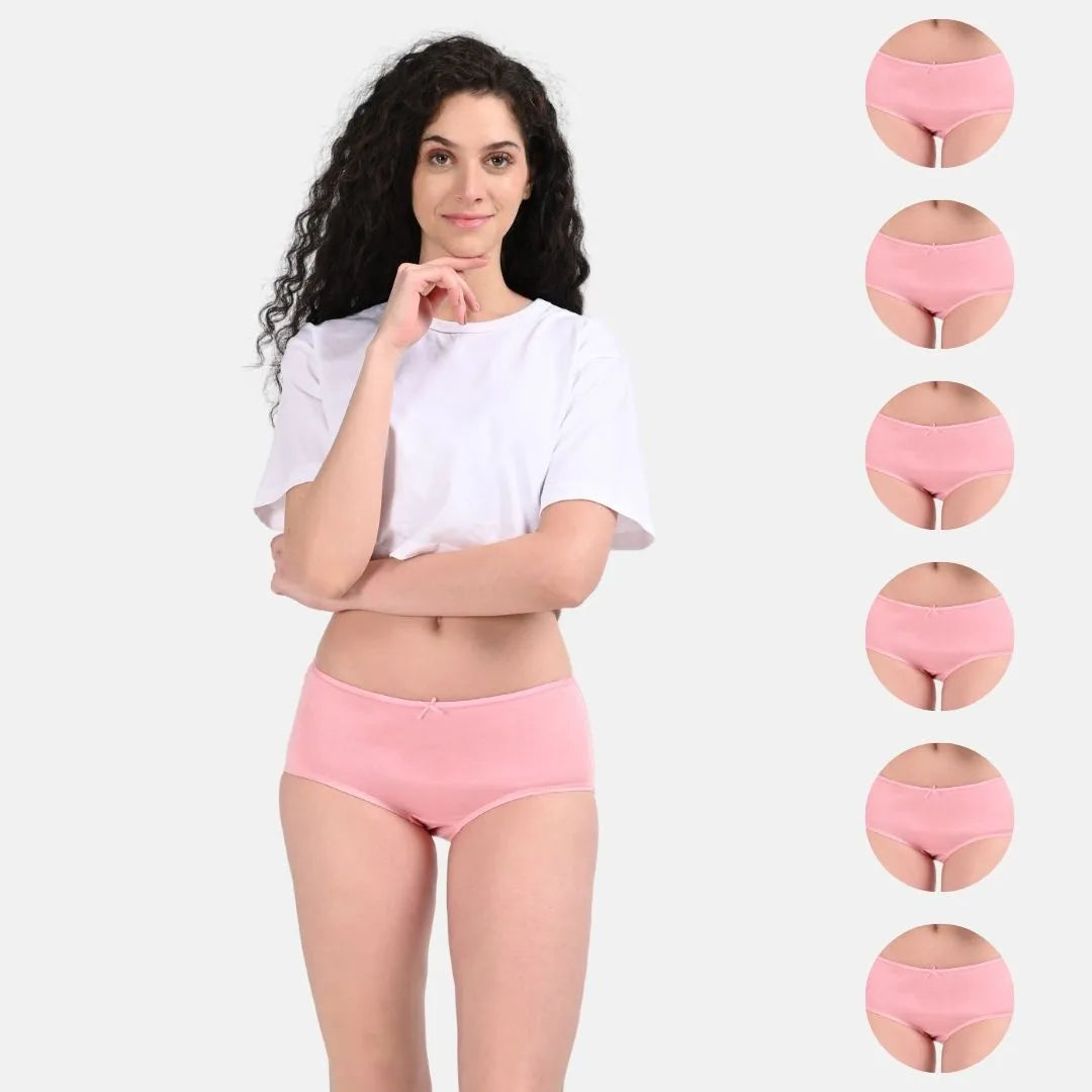 Cotton Hipster Panty Peach Pack Of 6