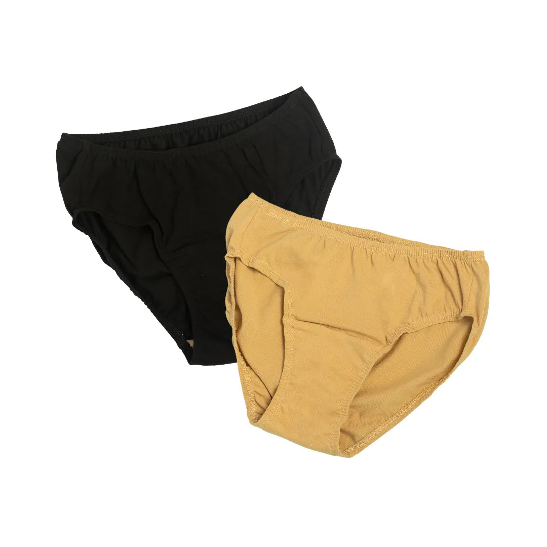 Cotton Leakproof Panties For Elderly Women Black & Skin