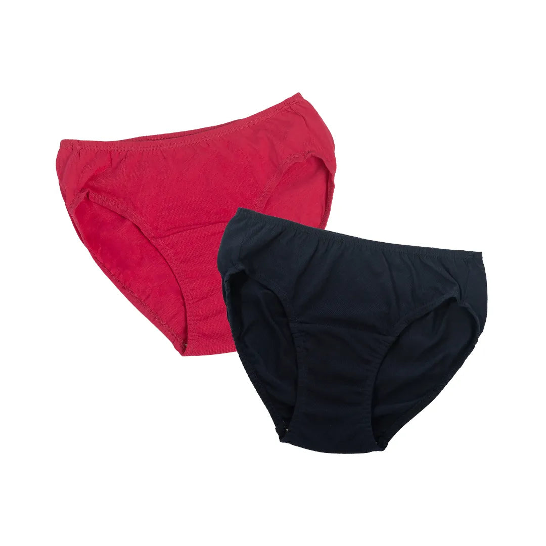 Cotton Leakproof Panties For Elderly Women Dark Pink & Navy Blue