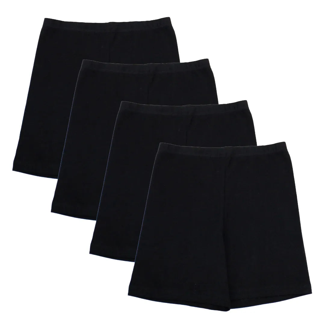 Cotton Shorties Black Pack Of 4