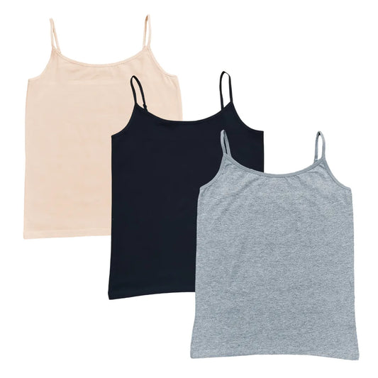 Camisoles For Older Ladies | Adjustable Straps | Full Coverage | 3-Pack