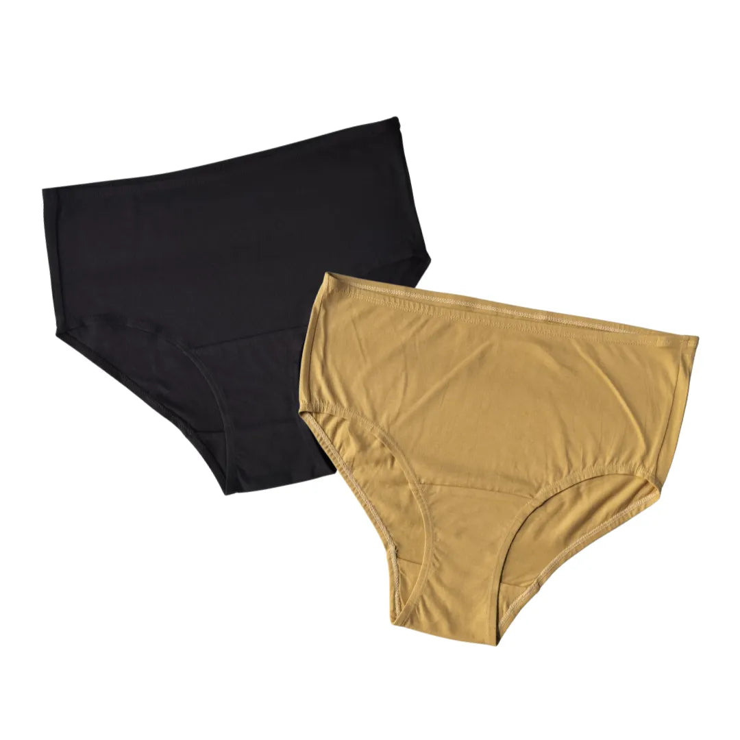 Cotton Underwear For Older Women Navy Blue & Skin