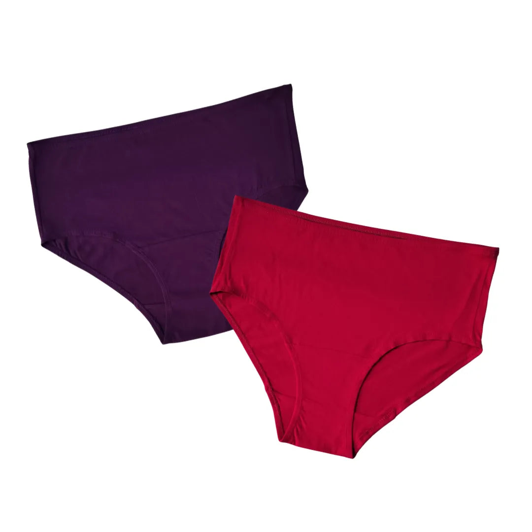 Cotton Undies For Senior Women Magenta & Dark Pink