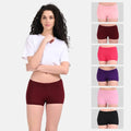 Cotton Boyshort Panties Peach, Wine, Dark Pink, Magenta, Light Pink& Black