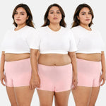 Cotton Boyshorts Plus Size - Peach