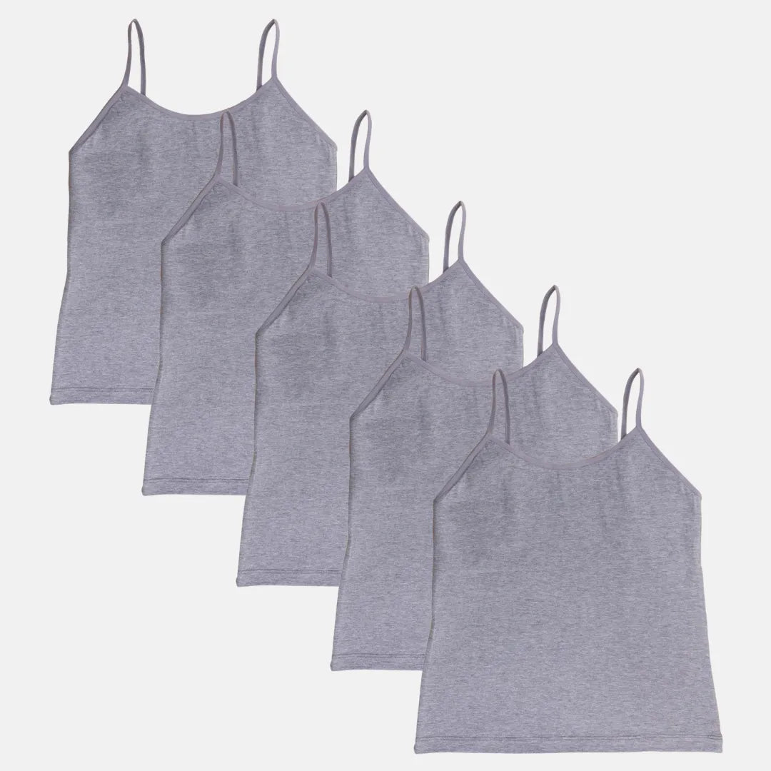 Cotton Camisole Grey Pack Of 5