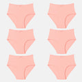 Cotton Hipster Panties Peach Pack Of 6