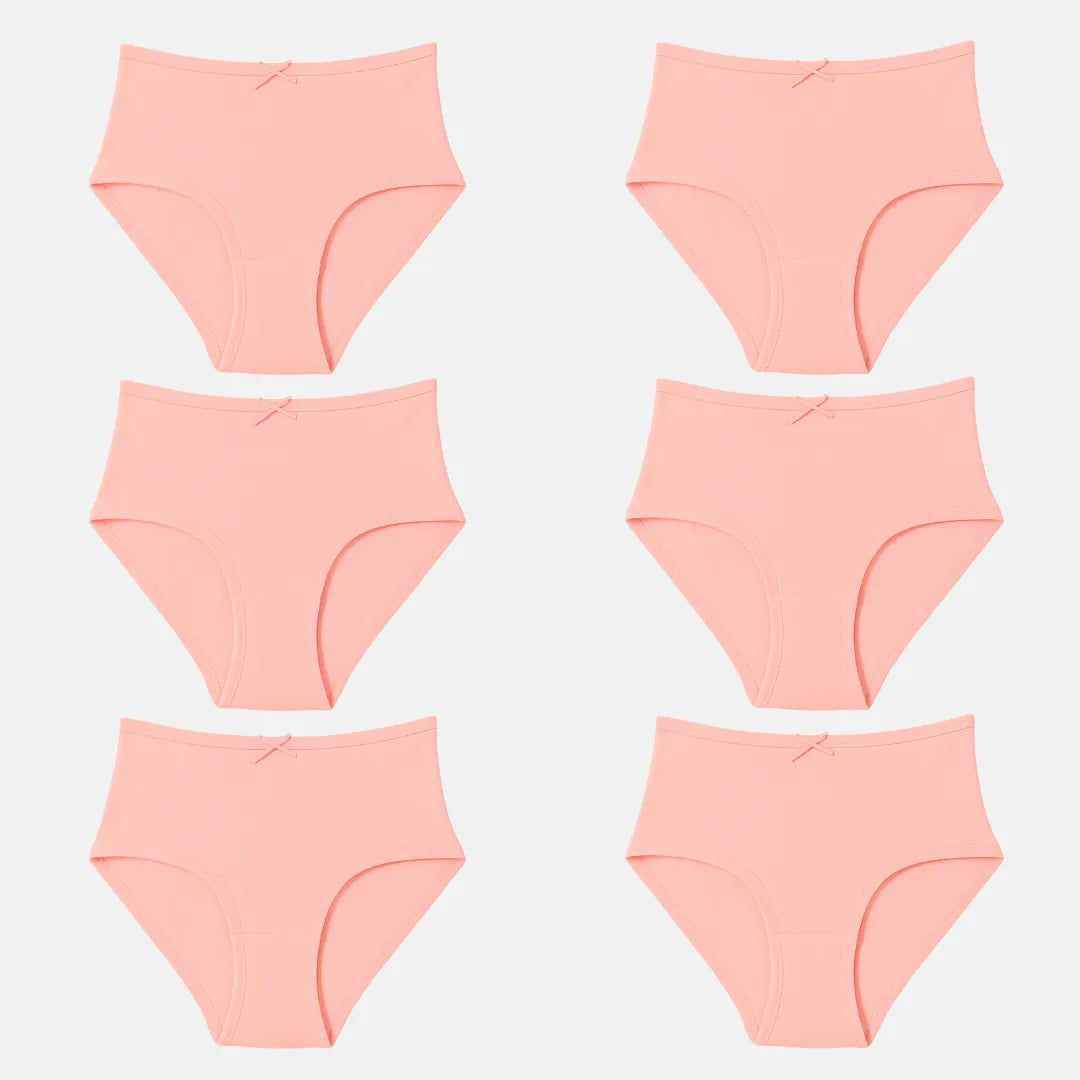 Cotton Hipster Panties Peach Pack Of 6
