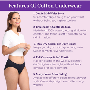 Features Of Cotton Hipster Underwear