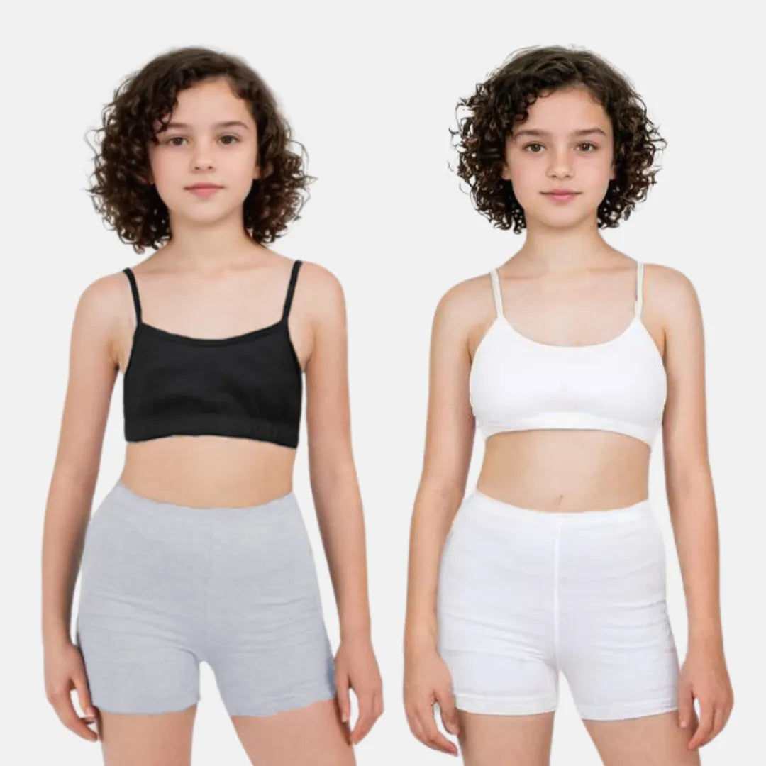 Cotton Shorties Grey & White