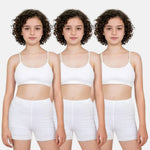 Cotton Shorties White Pack Of 3
