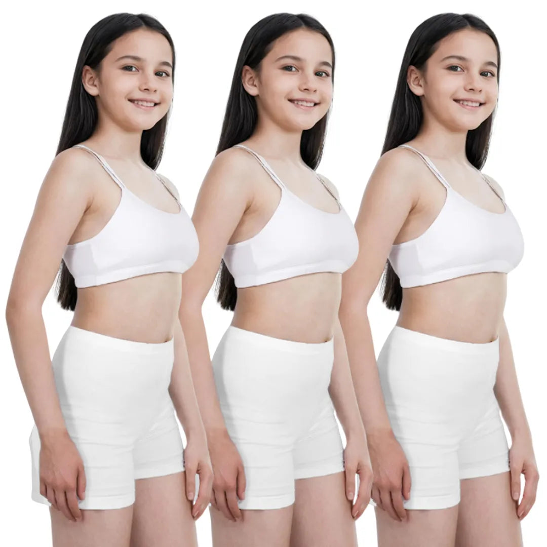Cotton Shorties White Pack Of 3