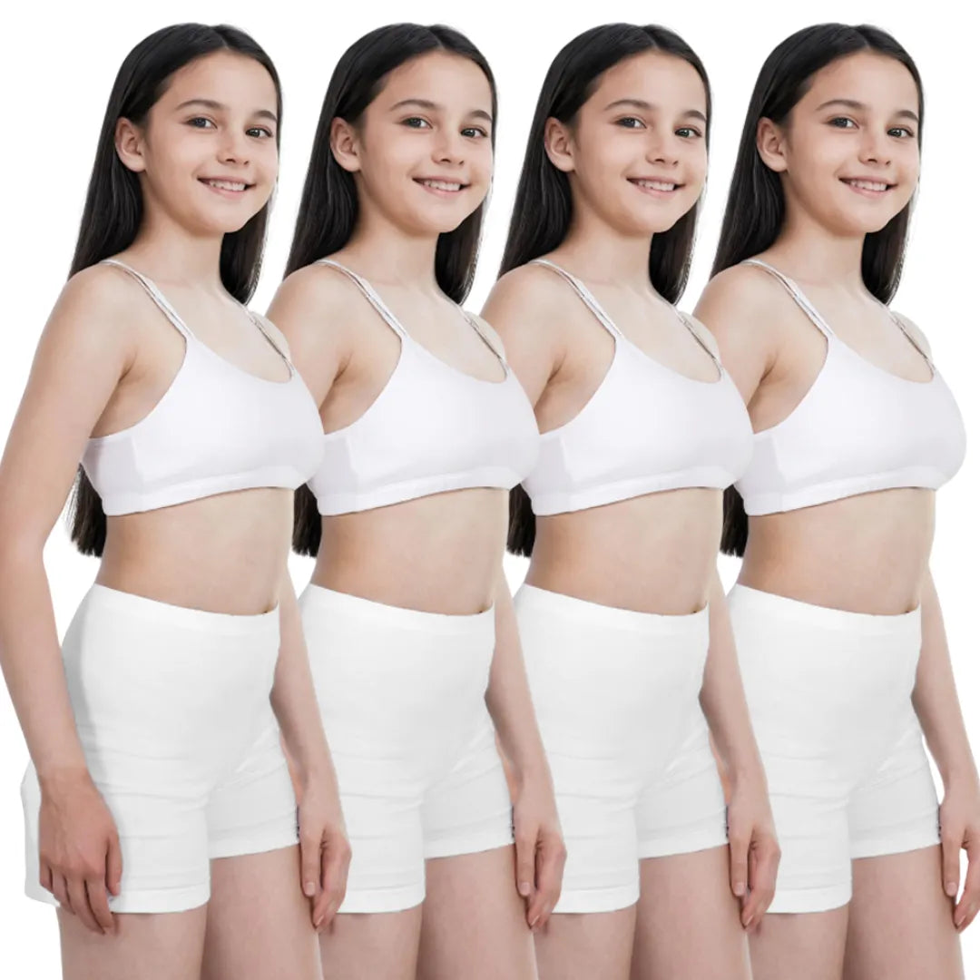 Cotton Shorties White Pack Of 4