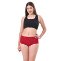  Cotton Underwear High Waist Maroon