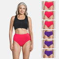 Cotton Undies For Senior Women Dark Pink & Magenta Pack Of 6