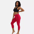 Cropped Leggings Dark Pink Color