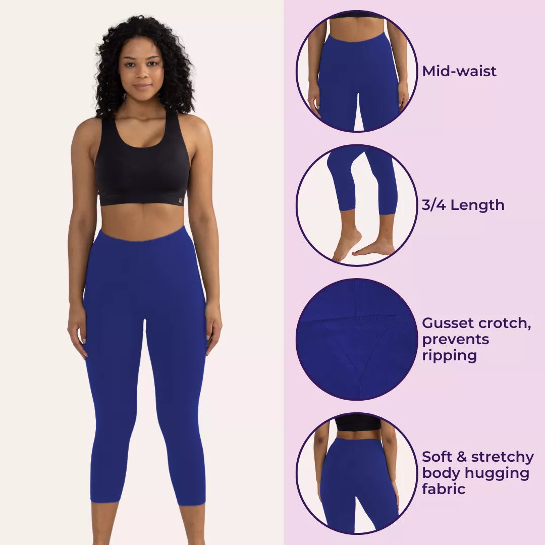 Capri Leggings Blue Color