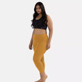 Cropped Leggings For Plus Size Caramel