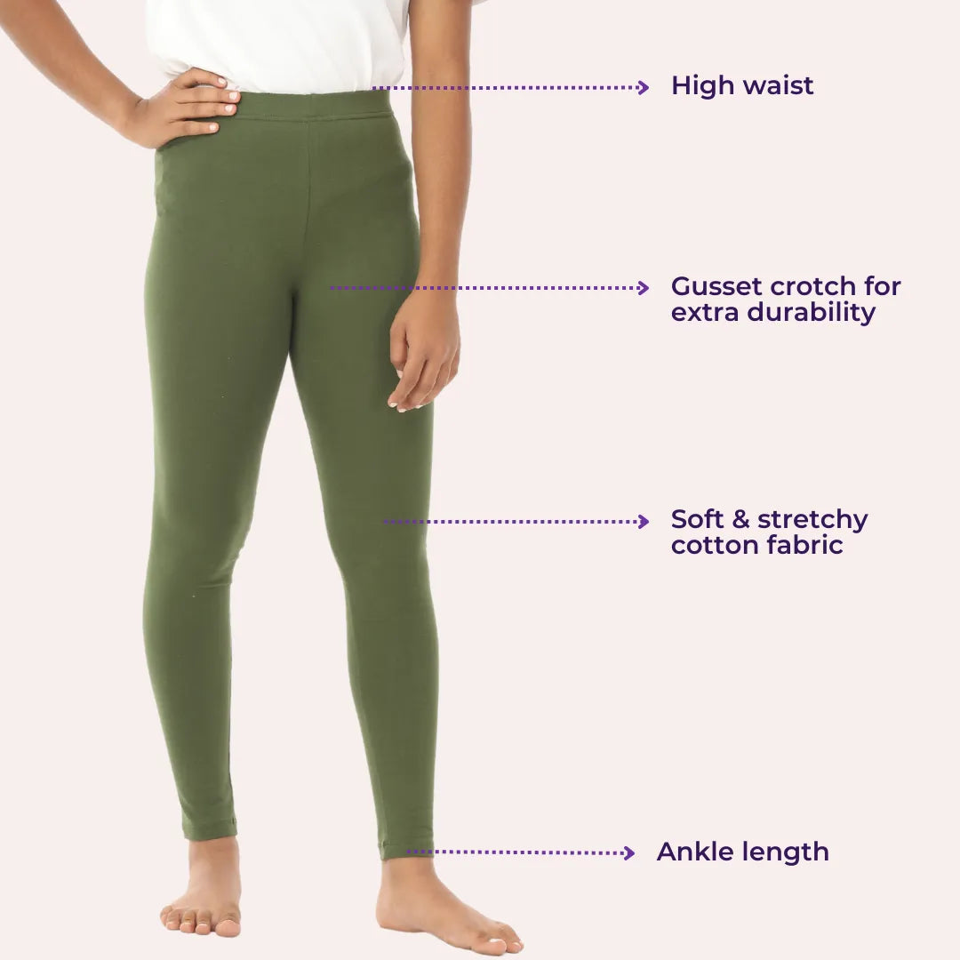 Cute Leggings For Teens - Green