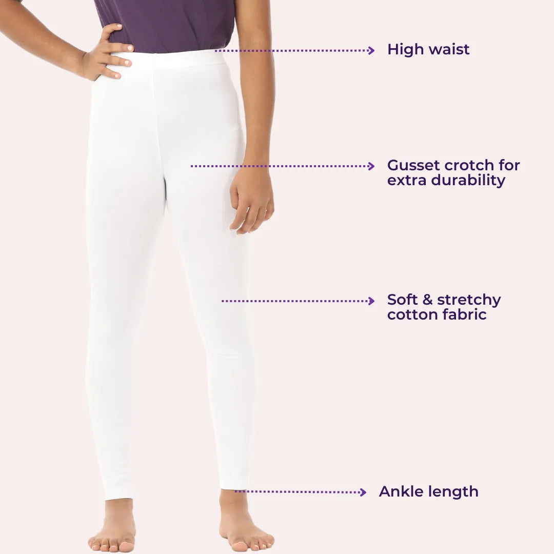 Cute Leggings For Teens - White