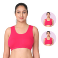 Adira Dark Pink Sleep Bra Pack 2